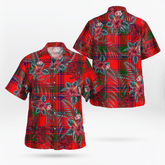 Clan Bain Tartan Scottish Lion Hawaiian Shirt TZ19 Bain Tartan Tartan Hawaii Shirt
